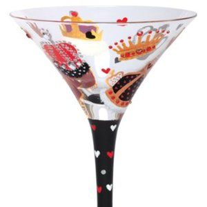 Lolita Love My Martini King of Hearts 7.5" Glass